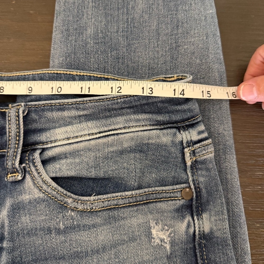 Judy Blue Distressed Light Blue Skinny Fit High Rise Jeans Size 7/28 - Picture 7 of 10
